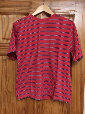 Faded Glory Red Tee with Navy & White Stripes